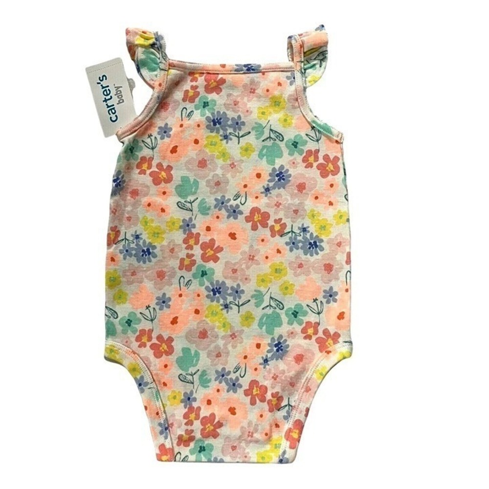 Carters Baby Girls 2-Piece Shorts & Floral Bodysuit Outfit Set 12M Multicolor - Picture 4 of 6